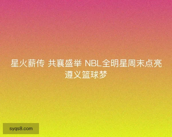 星火薪传 共襄盛举 NBL全明星周末点亮遵义篮球梦